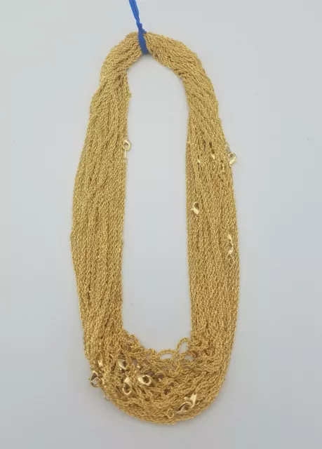 Wholesale Lots Of 5-144 Pieces Of 14 Kt Gold Plated 20" Rope Necklaces