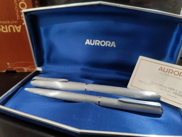 Stylo Bille Vintage AURORA LADY QUADRETTI - Argent Massif 925 - Années 60/70 - État Neuf (NOS)