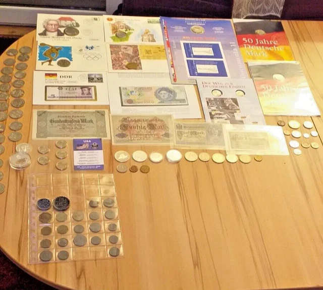 Kleiner Münzposten alle Welt dabei Euro ,DM,DDR ,altes Notgeld und anderes