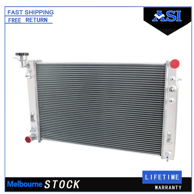 Commodore Car Radiator 3ROW ALUMINIUM RADIATOR For 1997-02 Holden Commodore VT/VX V6 3.8/5.0L ...