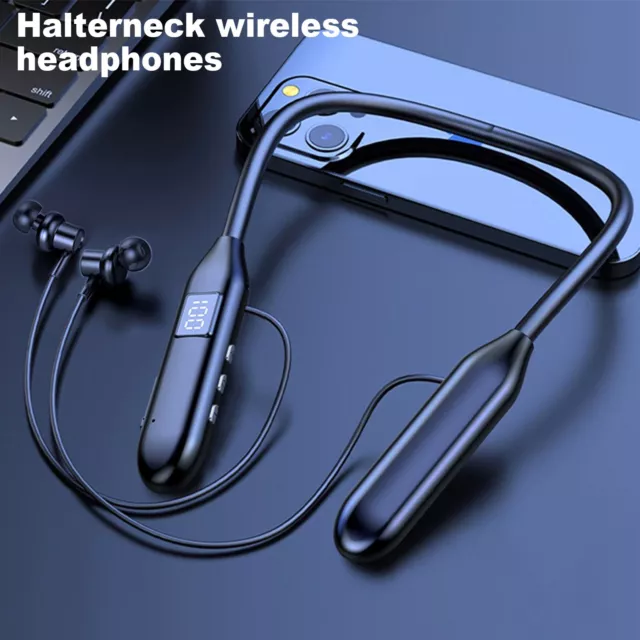 Wireless Bluetooth 5.3 Neckband Headphones Mic Headset Stereo Earbuds Earphone