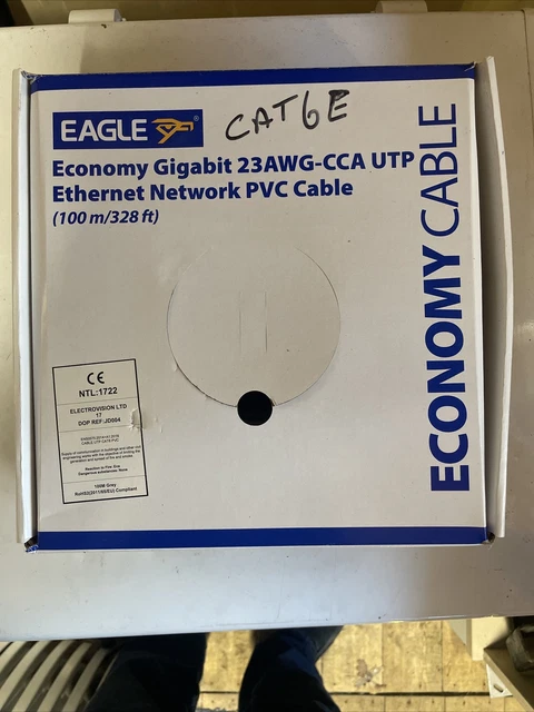 100m Cat6 Cable Eagle UTP PVC CCA Network