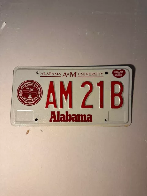 ALABAMA a&m university license plate “AM21B”