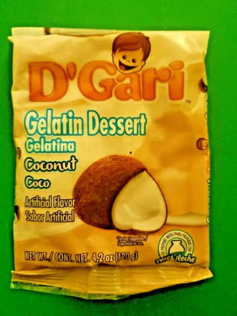 Paquete De 2 Paquetes De Postre De Gelatina D'gari Sabor A Coco/Gelatina De Coco