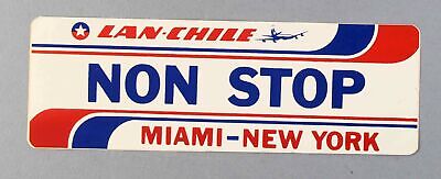 Lan Chile Miami - New York Non-Stop Vintage Airline Sticker