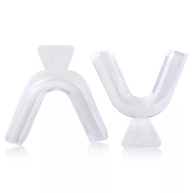 2 Transparent Night Guard Teeth Whitening Grinding Mouth Trays Shield Gum Den lp 2