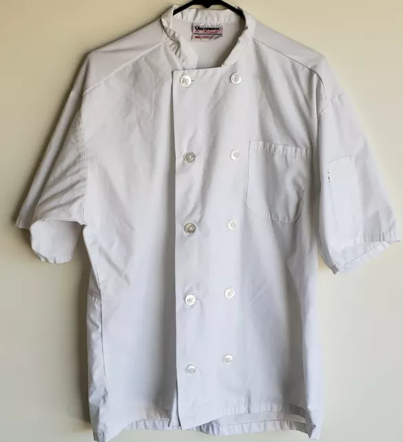 Uncommon threads Short Sleeve Chef Coat Mens Medium White 0153