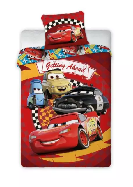 2tlg. Bettwäsche Cars 3 Autos 135x200 Lizenz Disney 100% Baumwolle