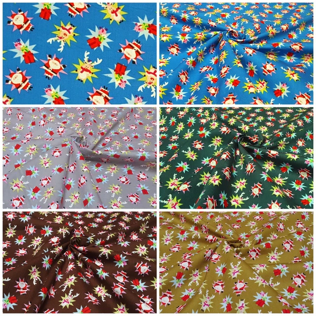 Algodón Navidad Decoración Telas Papá Noel Weihnachtsstoff Metro Patchwork