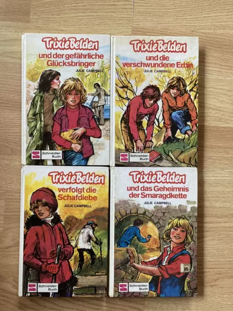 4 Bücher Trixie Belden  Schneider Buch 70er Jahre