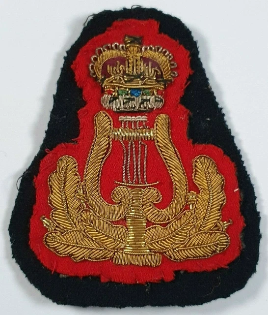 BRITISH ARMY BRASS Band Bandmaster Bandsman Cloth Trade Bullion Badge