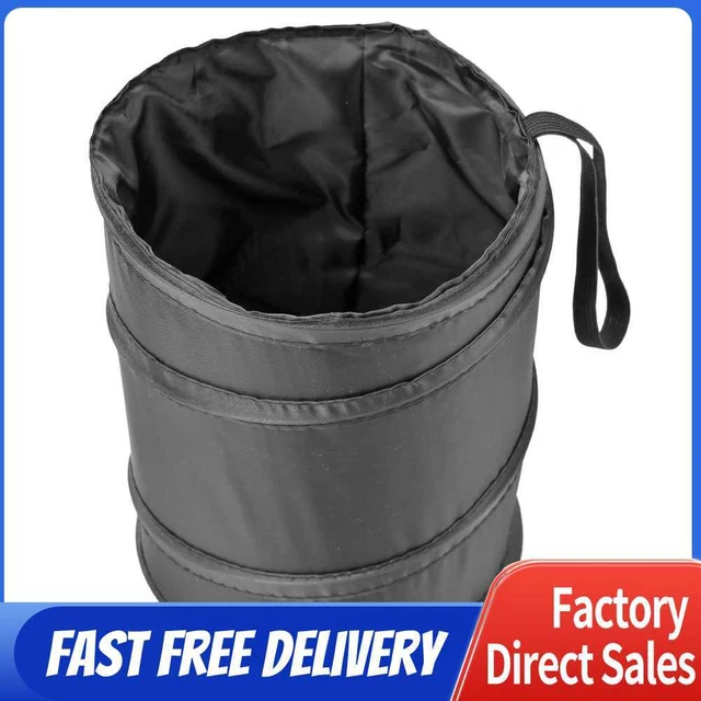 Fashion Wastebasket Garbage Container Car Home Trash Can with Sticky Button