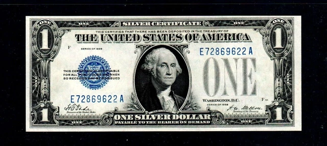 1928 $1 silver certificate blue seal GEM UNC (A441)