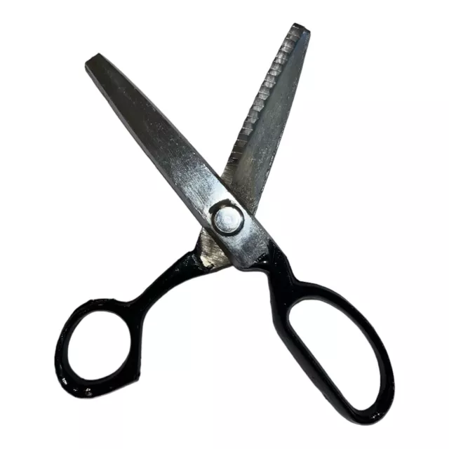 Vintage Terra PINKING SHEARS Scissors Chrome Plated 7 inch Made in Japan
