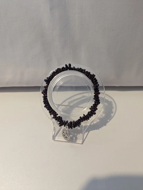 Garnet Chip Bracelet With Hippy Charm