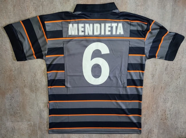 Camiseta retro Valencia CF 1999-2000 Gris dorsal mendieta