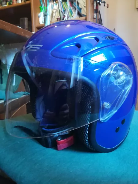 Casco moto da bambino Bye blu, protezioni moto scooter bambini. 