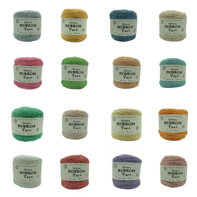 Woven Crochet Glitter Ribbon Yarn DIY Sewing Knitting Thread Weaving Handmade