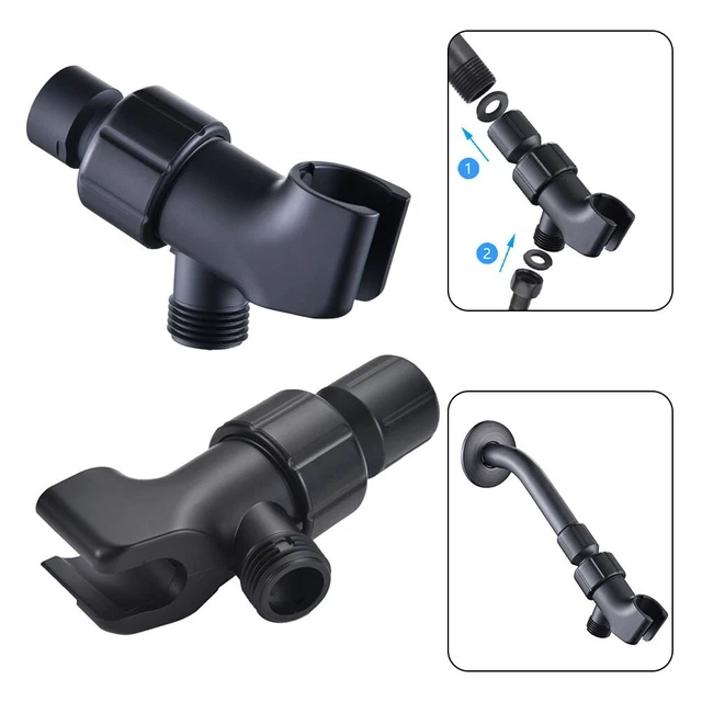 1 pz supporto soffione doccia supporto doccia ABS regolabile nero G1/2\"" durevole