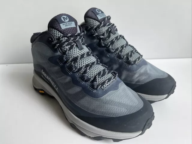Merrell Womens Moab Speed Mid GTX Navy Walking Hiking Boots Lace Up - UK SIZE 6