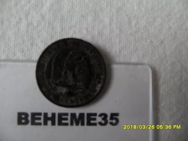 1 PIECE de 2 Centimes NAPOLEON III 1854