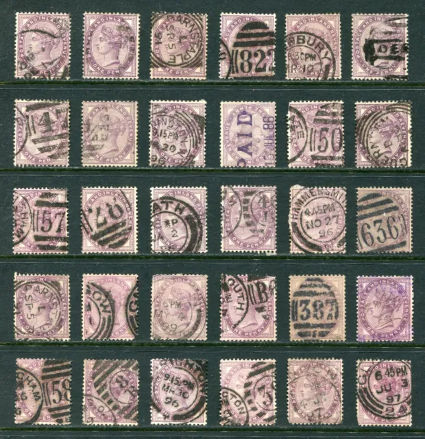GB 1881 Queen Victoria 1d lilac - lot of 30 stamps SG172 Used (EP341)