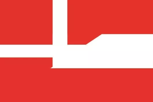 DÄNEMARK - DEUTSCHLAND 80 x 120 cm Bootsflagge Premiumqualität