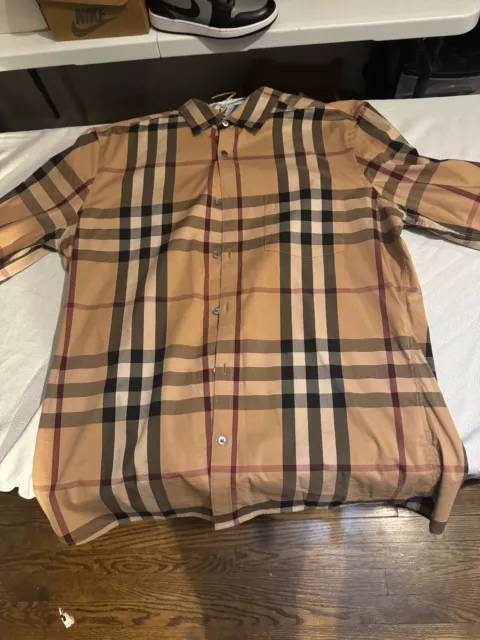 Burberry Brit Mens Long Sleeve button down NWOT sz Medium *read description*