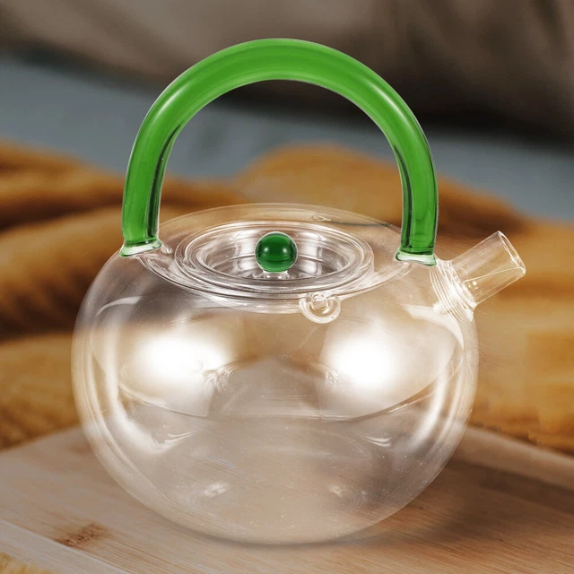 3pcs Glass Teapot Clear Tea Kettle Glass Pot Tea Pot for Loose Tea Blooming