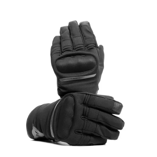 Short Waterproof Gloves Motorcycle Dainese Avila D-DRY® Textile Black Wind Block