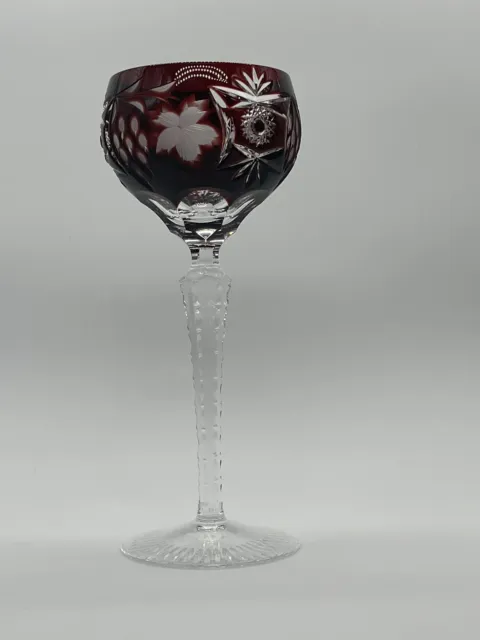 Nachtmann Grapes Wine Glass Flashing Rummer Lead Glass Dark Red Mint