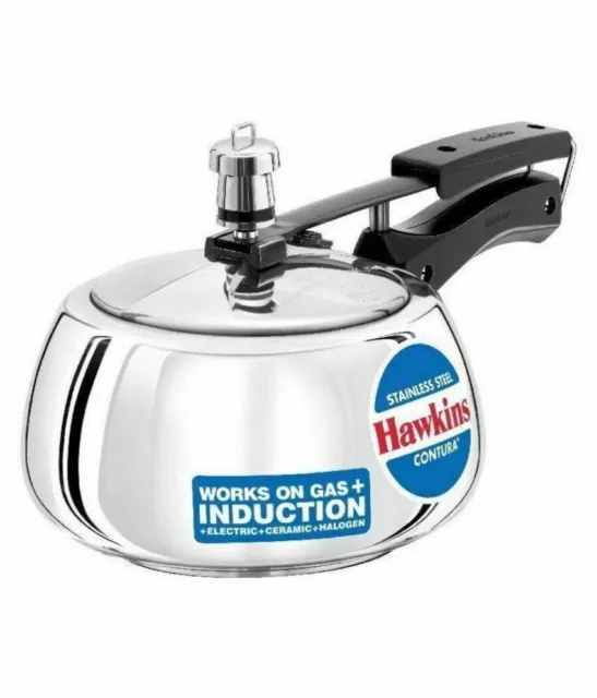 Hawkins Contura Stainless Steel 2 L Pressure Cooker Induction Base Fast Cooking