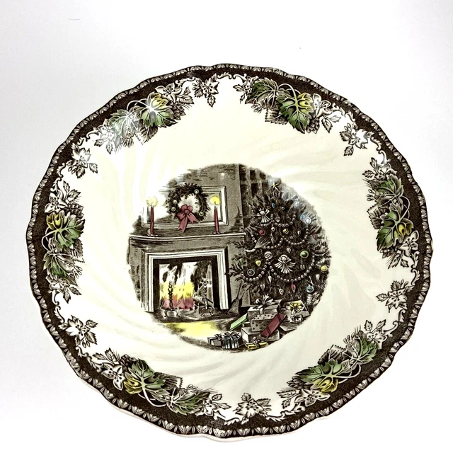 Johnson Brother Friendly Village Christmas Bowl 10" Serving Bowl Made in England