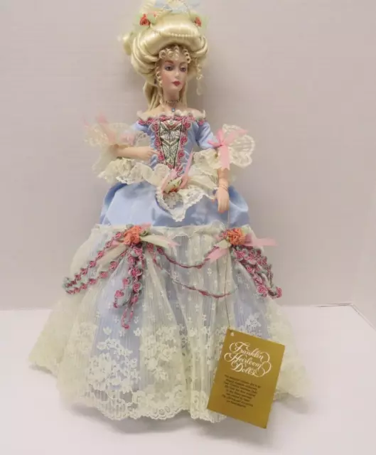 Vintage 1994 FRANKLIN MINT Porcelain MARIE ANTOINETTE Doll By Gloria Vanderbilt