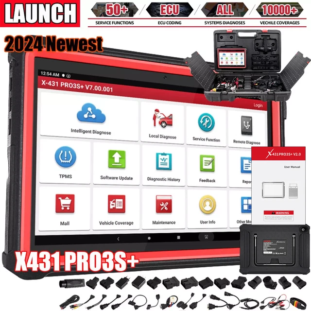 Ov Scanner LAUNCH X431 PRO3S+ Profi KFZ OBD2 Diagnosegerät Scanner ALLE SYSTEM ...