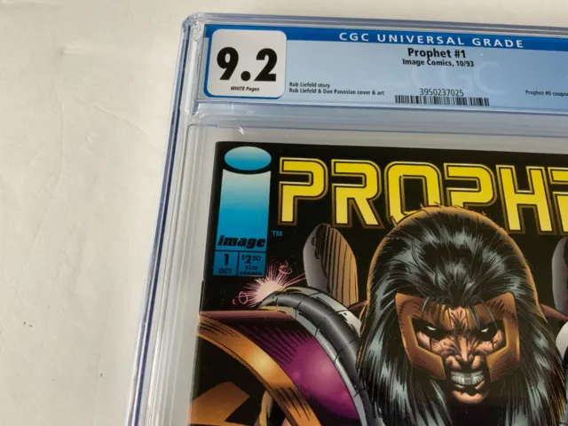 Prophet 1 Cgc 9.2 White Pages Coupon Included Rob Liefeld Image Comics 1993 Cc 3