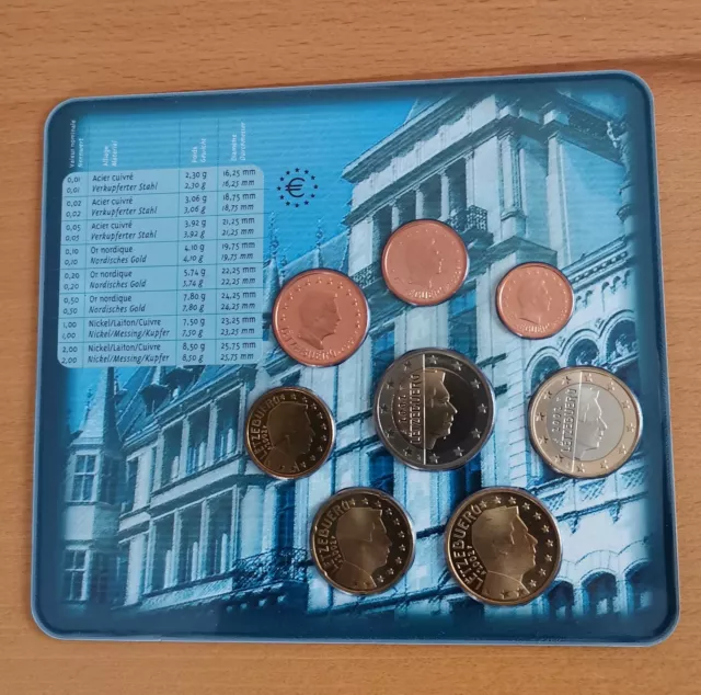 KMS Luxemburg 18. Euroland 1 Cent - 2 EURO Prägefrisch