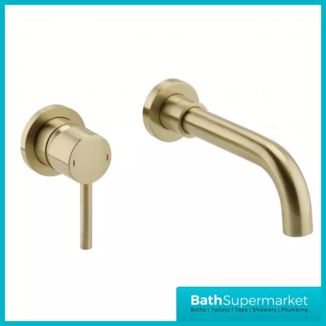 Brass laundry Bathroom Sink Mixer Faucet Basin Taps Single Lever Brushed Brass