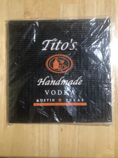 Tito’s Handmade Vodka Square Rubber Bar Mat 12 X 12 Brand NEW