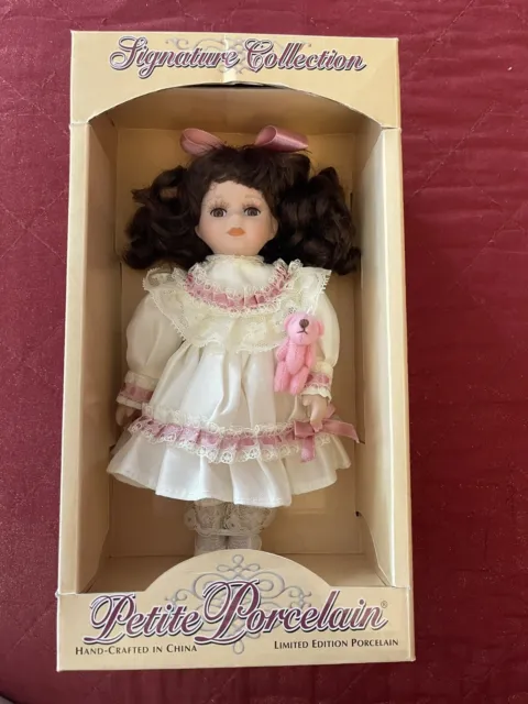 Barbara Lee porcelain doll 8” With A Stand