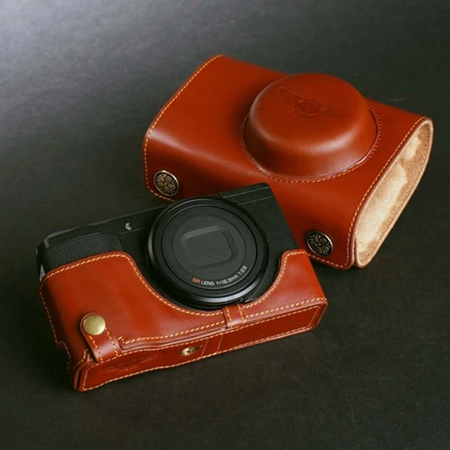 Handmade Genuine Leather Half Camera Case Cover For Ricoh GR2 GRii Vintage Bag 3