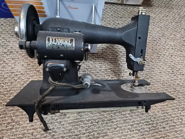 Vintage Kenmore Sewing Machine Model 158.321 Lavender and Cream Colored