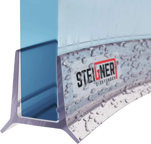 Joint De Porte De Douche Transparent STEIGNER - Profilé Sans Cadre, Longueurs 30 à 120cm