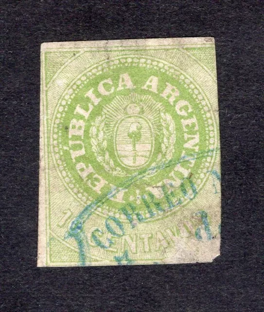 Argentina 1862-64 stamp Mi#6(1) used CV=108$