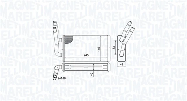 MAGNETI MARELLI Wärmetauscher Innenraumheizung 350218450000 für FORD TRANSIT Bus