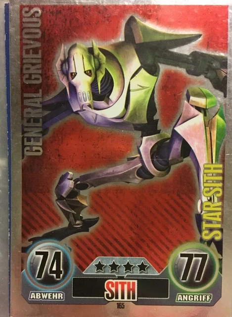 Star Wars Force Attax General Grievous FORCE ATTAX KARTE General Grievous, Sith, Star-Karte, Nr. 165