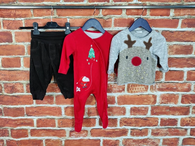 Baby Boy Bundle Age 3-6 Months Next H&M M&S Christmas Top Babygrow Trousers 68Cm