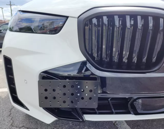 FRONT BUMPER TOW Hook License Plate Tag Mount Bracket For BMW X5 2021
