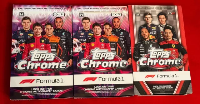 2023 Topps Chrome Formula 1 Card Lot Inserts Rookie Lewis Hamilton Max Auto Box