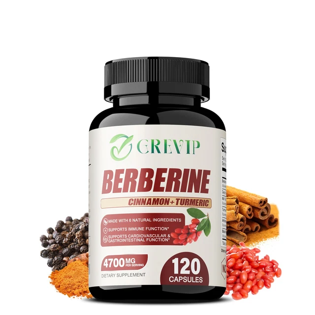 Complément Alimentaire Berbérine HCI + Cannelle De Ceylan - 120 Capsules - Pour Cholestérol Et Santé Cardiaque